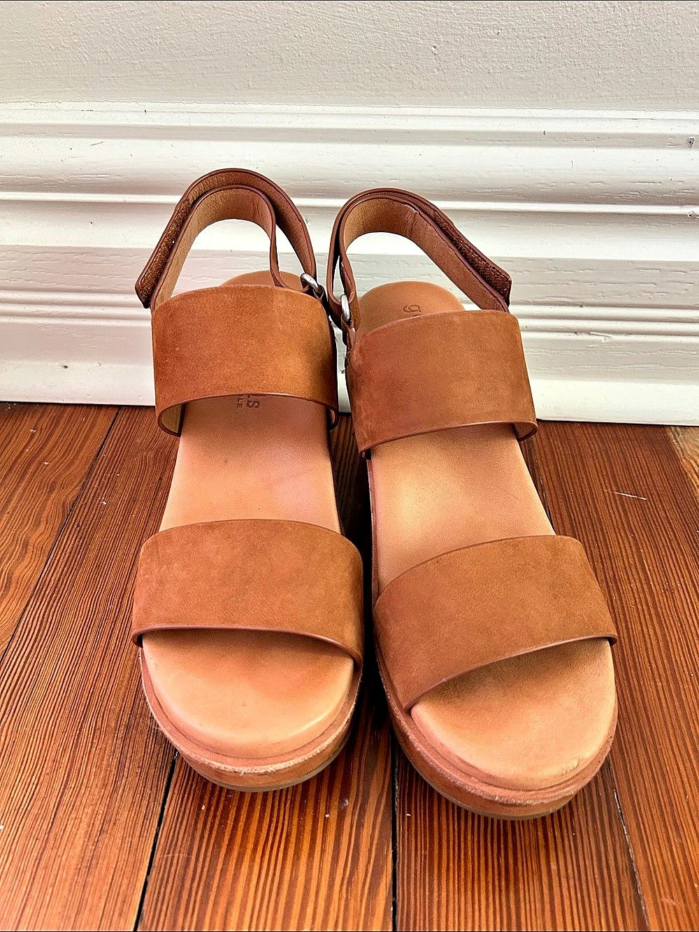 Gentle Souls Brown Platform Wedge Sandals